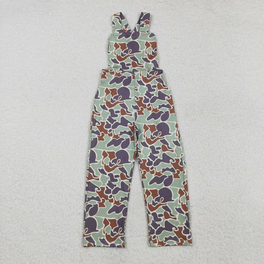 camo strap overall jumpsuit kids clothes