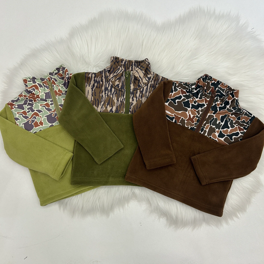 camo fleece pullover