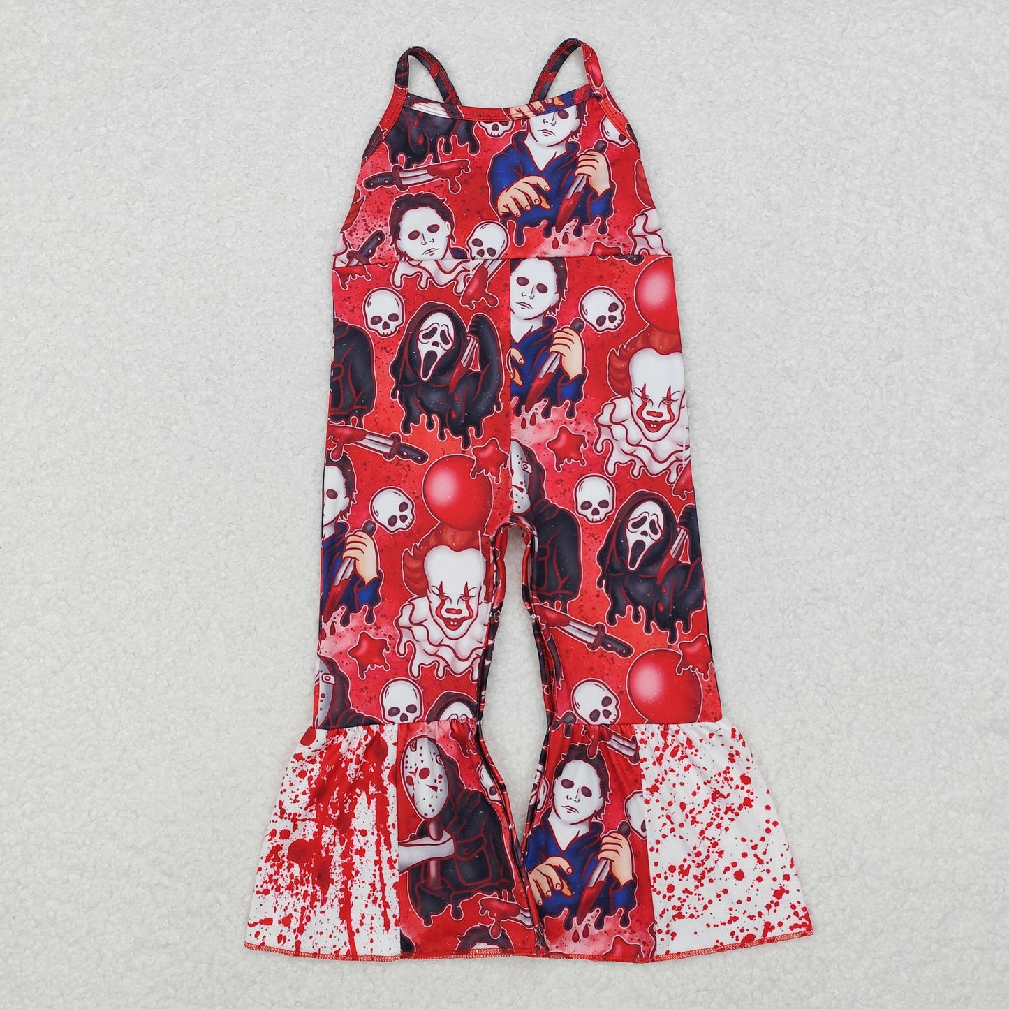 girl horror blood halloween rompers