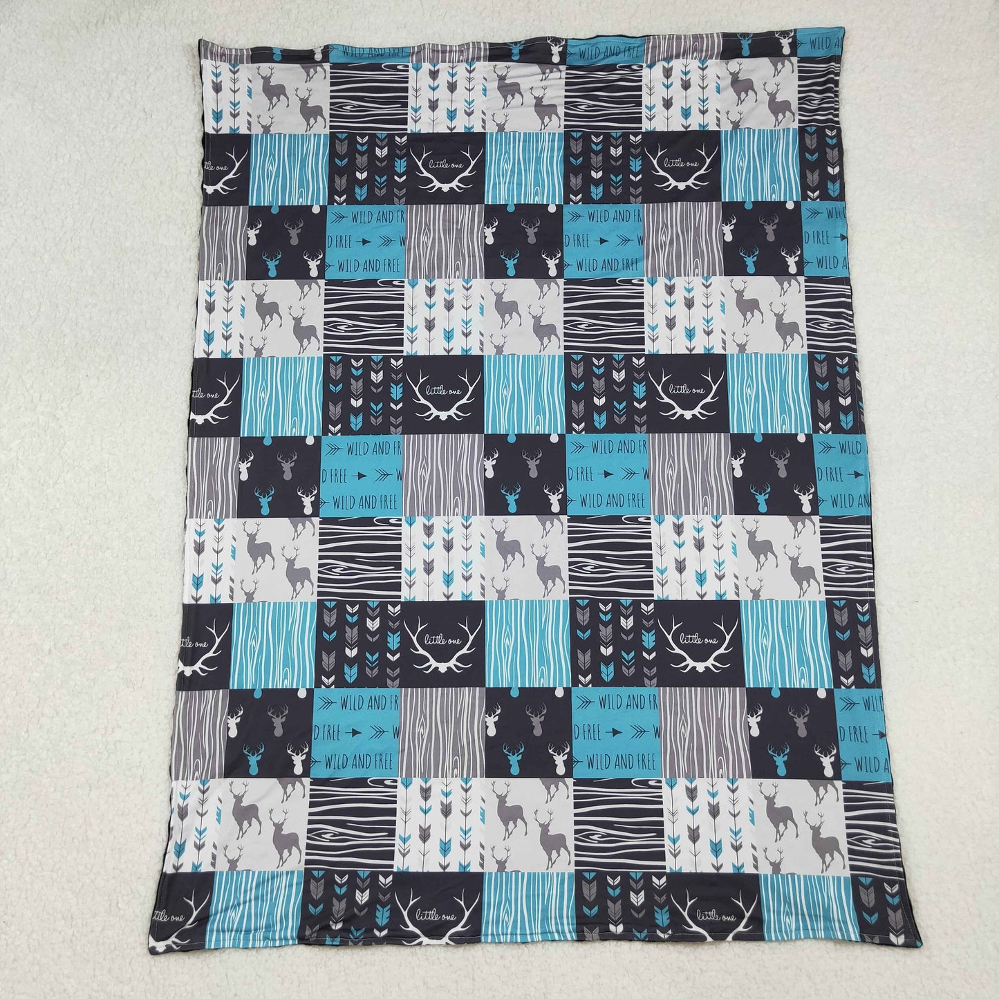 wild and free western baby blanket