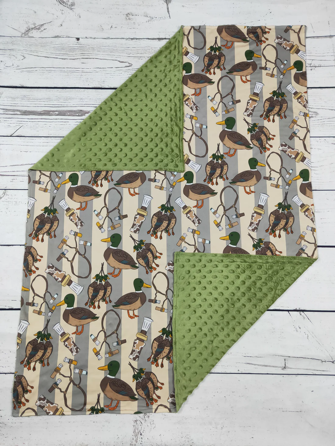 duck call print baby blanket