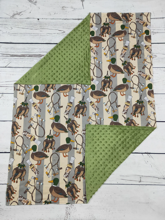 duck call print baby blanket