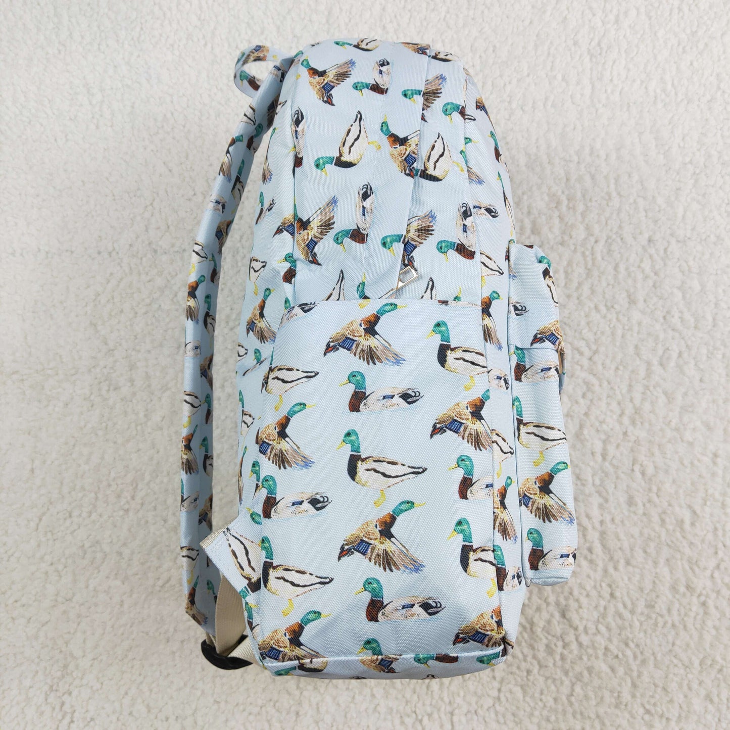 duck print backpack children bags