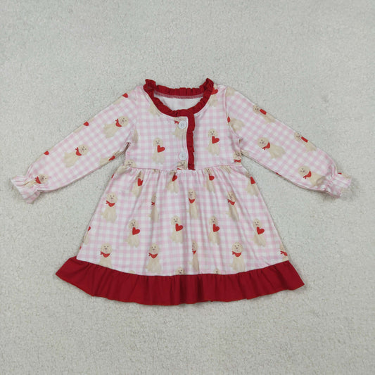 pink gingham coquette-pups girls nightgown