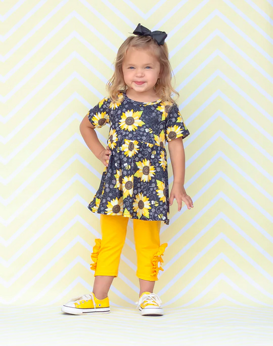 Sunflower Yellow Leggings Set