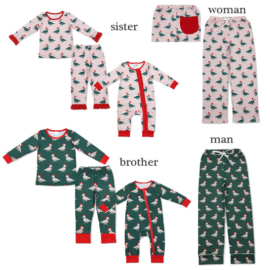 Santa Duck Christmas Family Pajama