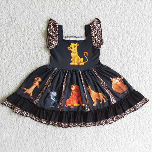black lion cartoon dress