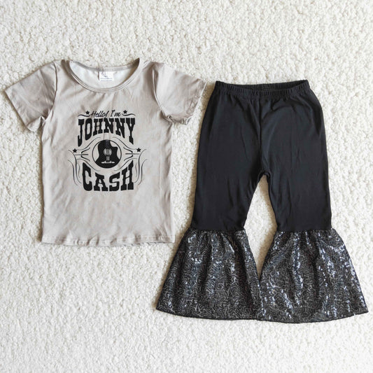 johnny cash pants set girl clothing