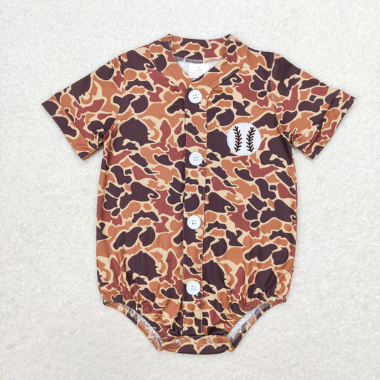 embroidery camo button bubble with baseball pattern