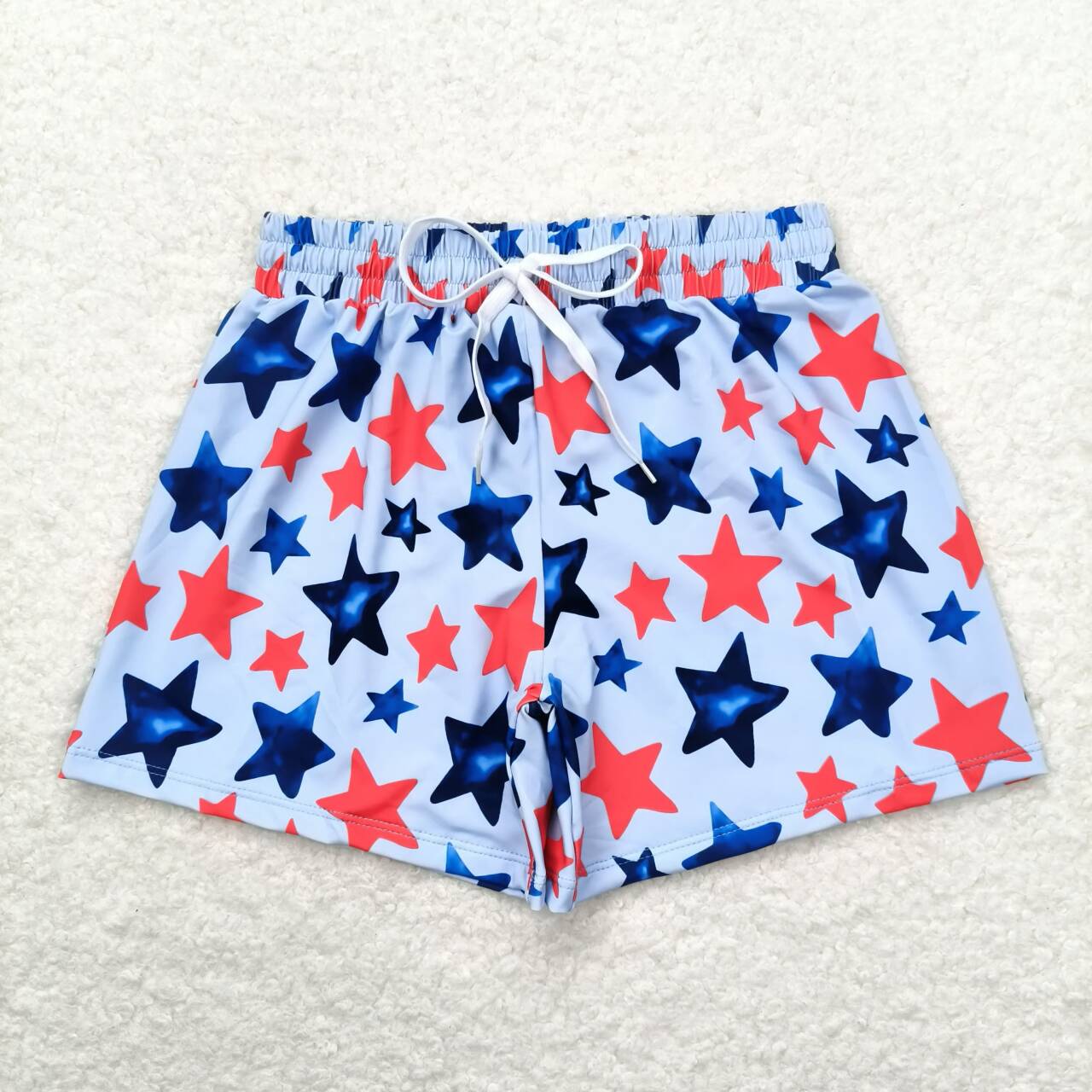 4th of july stars print  boy trunks patriotic swimsuit