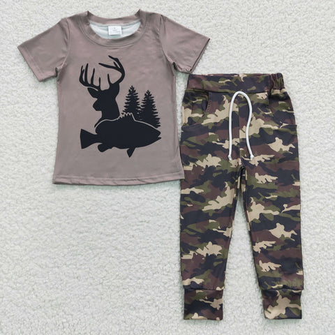 Deer Hunting Camo Boys Joggers  Pants Outfit