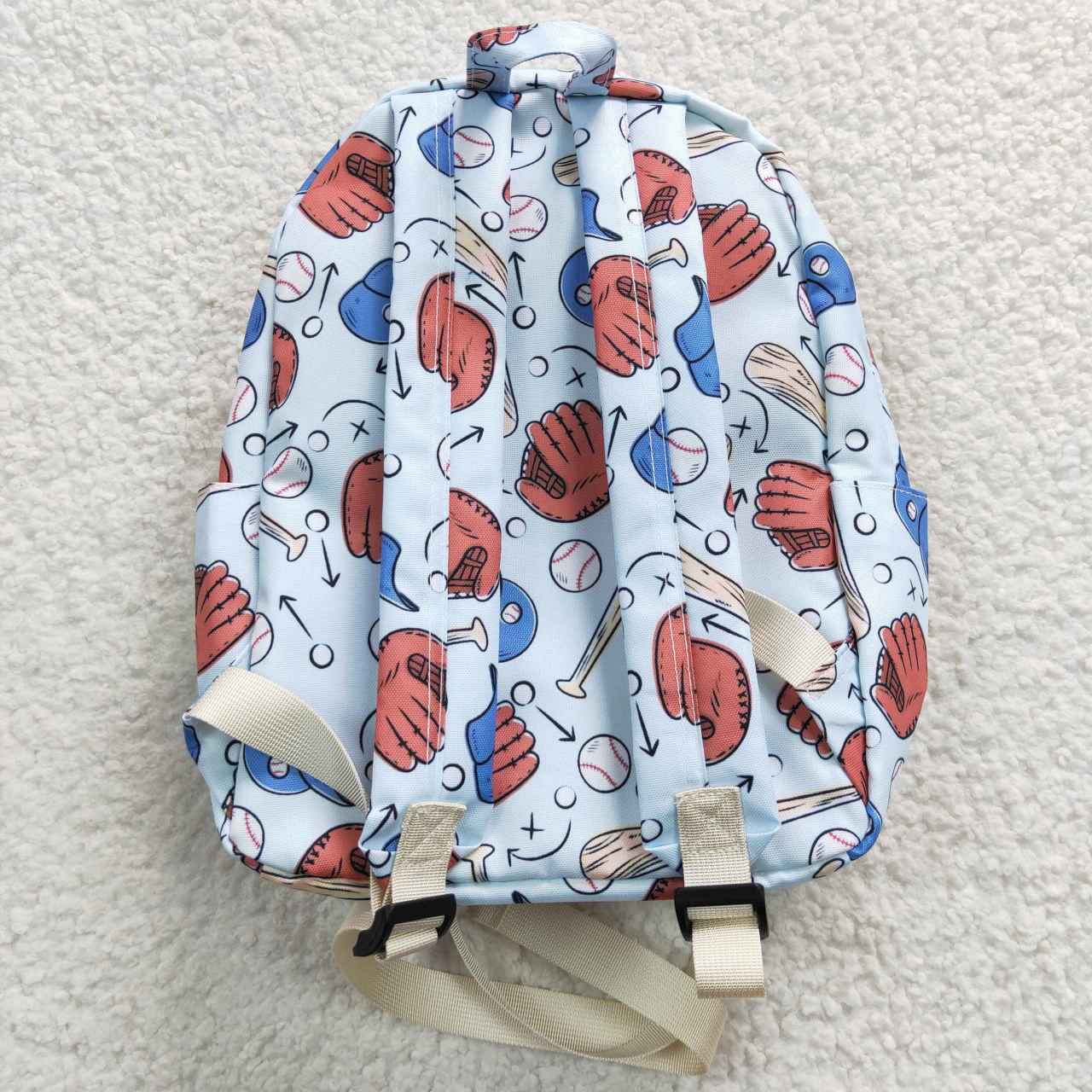 baseball print child bag backpack