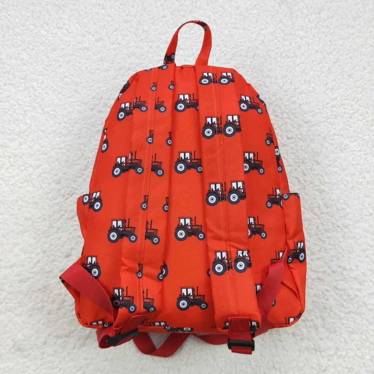 Red tractor kids backpack school bag