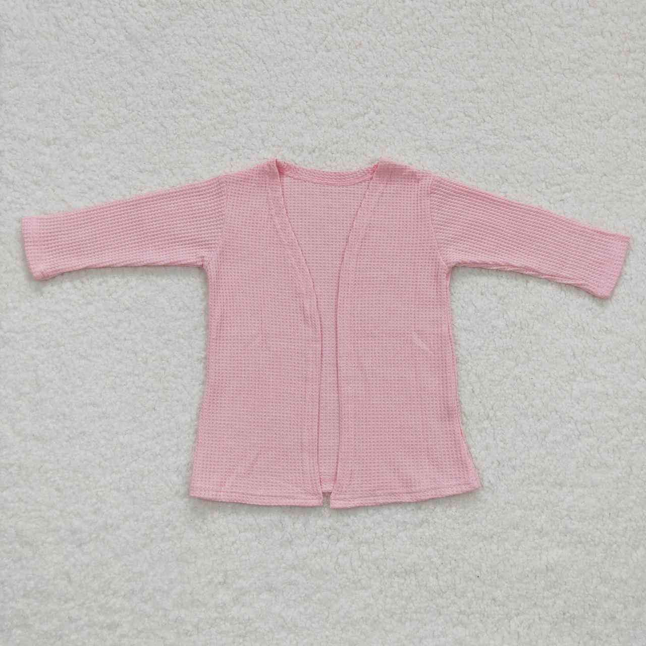 Pink Waffle cotton cardigan