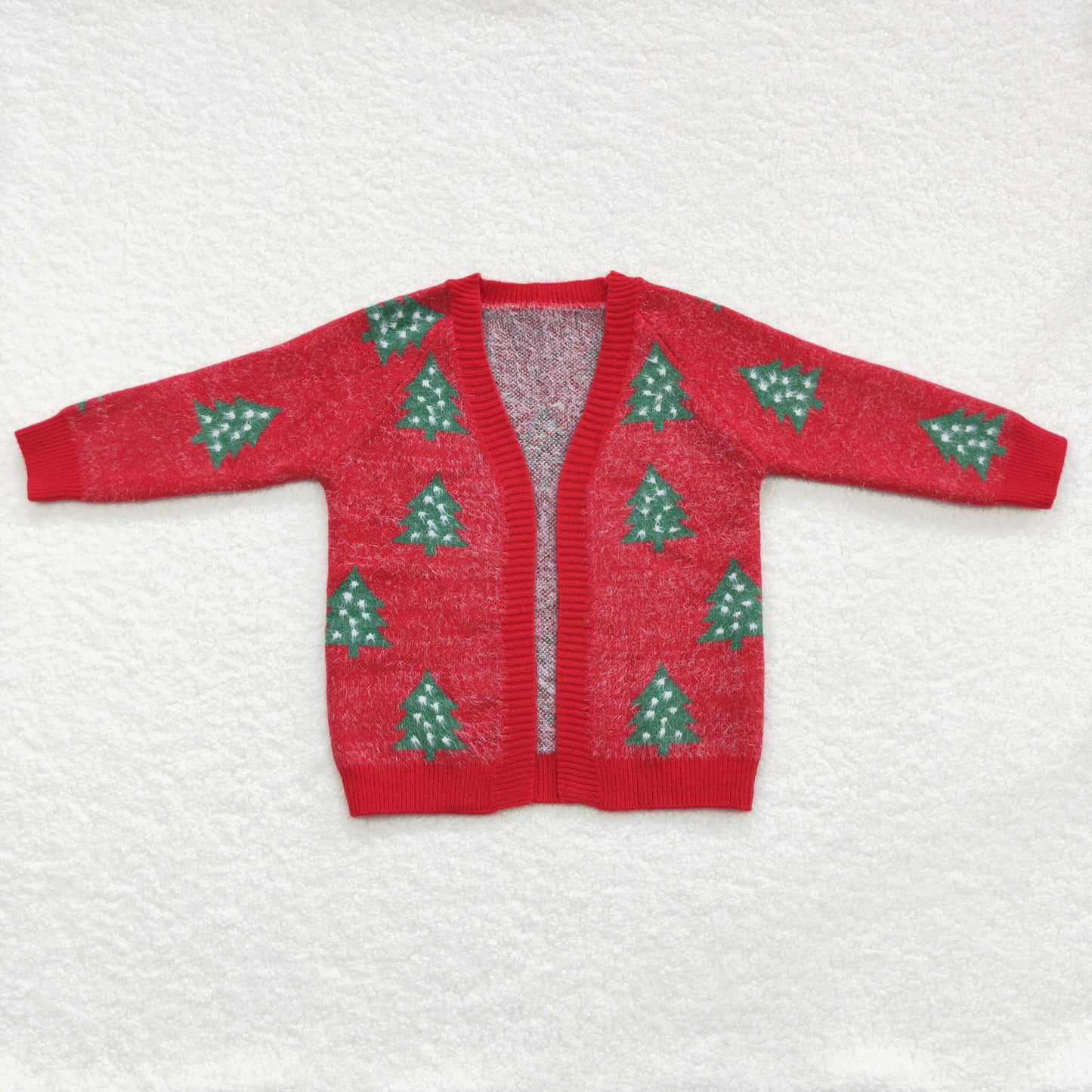 toddler girl red christmas tree cardigan sweaters