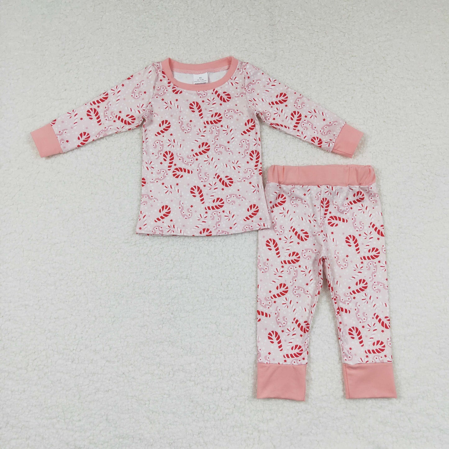 2 pieces christmas candy cane pajama