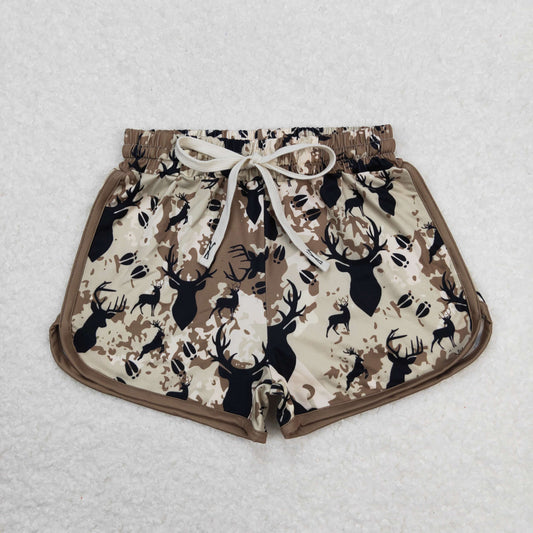 deer print echt mulberry shorts