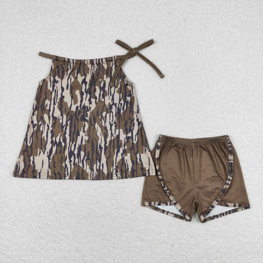 sleeveless camo shorts set