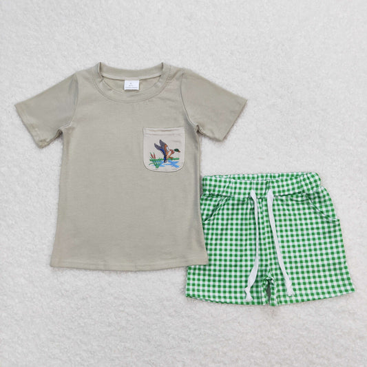 duck pocket baby boy summer outfit