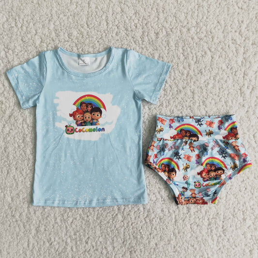 infant clothing cartoon bummie set