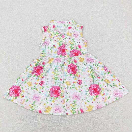 sleeveless floral polo dress