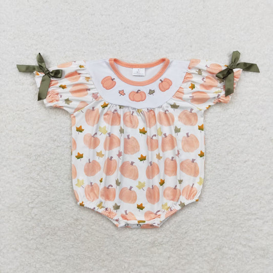 embroidery peach pumpkin bubble