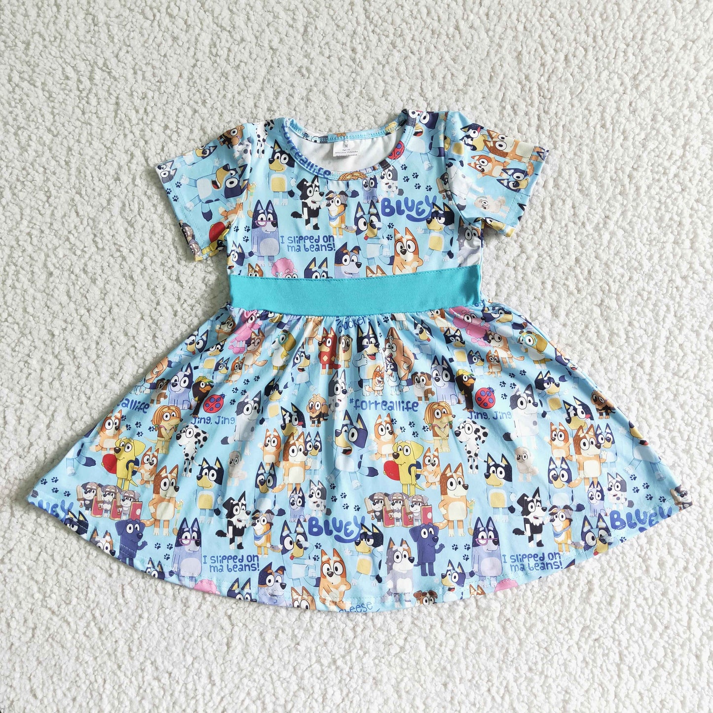 short sleeve bluey dress girl summer dresses