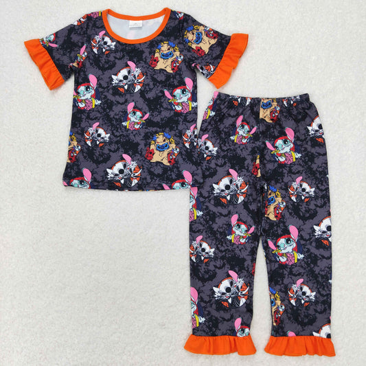 baby girl short sleeve Halloween lilo pajama set