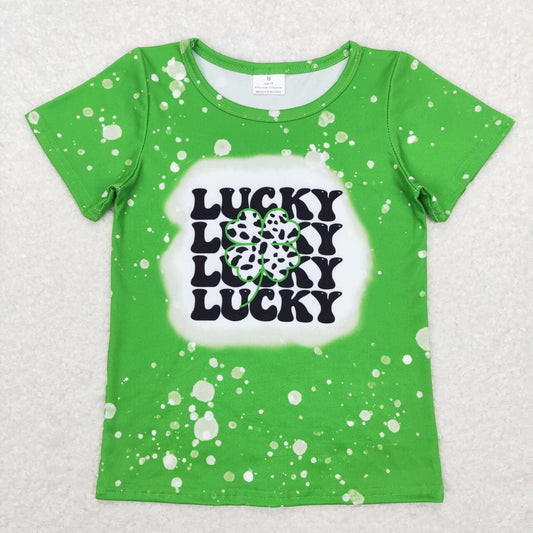 kids st patrick green lucky t-shirt