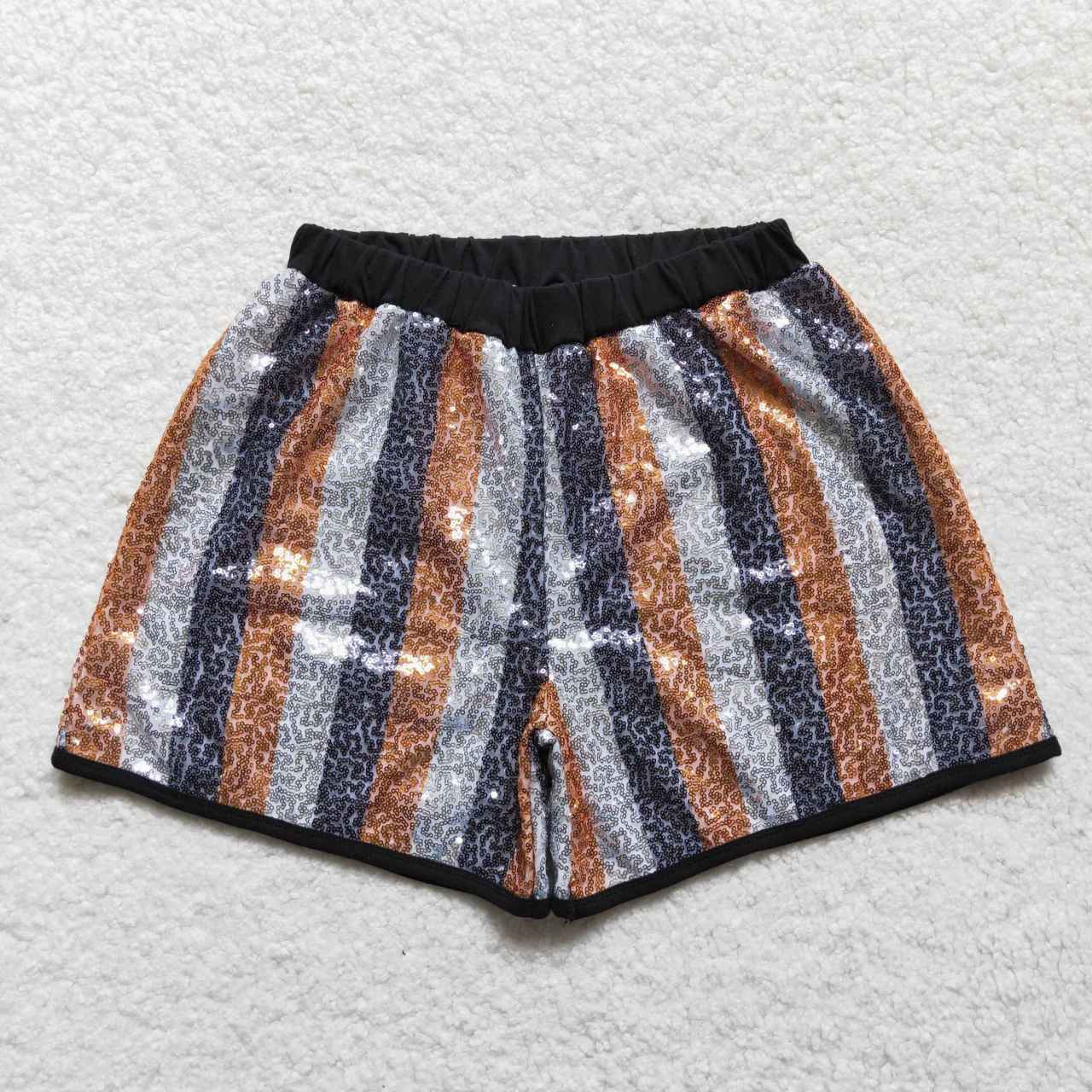 kids clothing stripe sequins shorts for girl