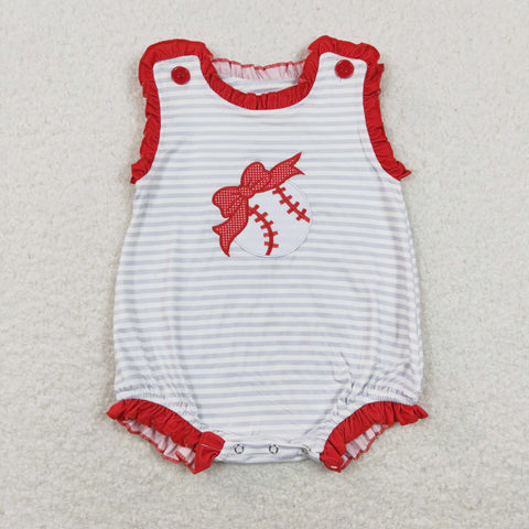baseball with bow embroidery bubble