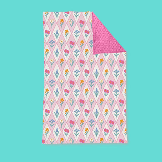 pre order diamond wildflower floral baby blanket