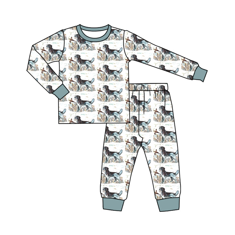 pre order  fall kids boy pajama set