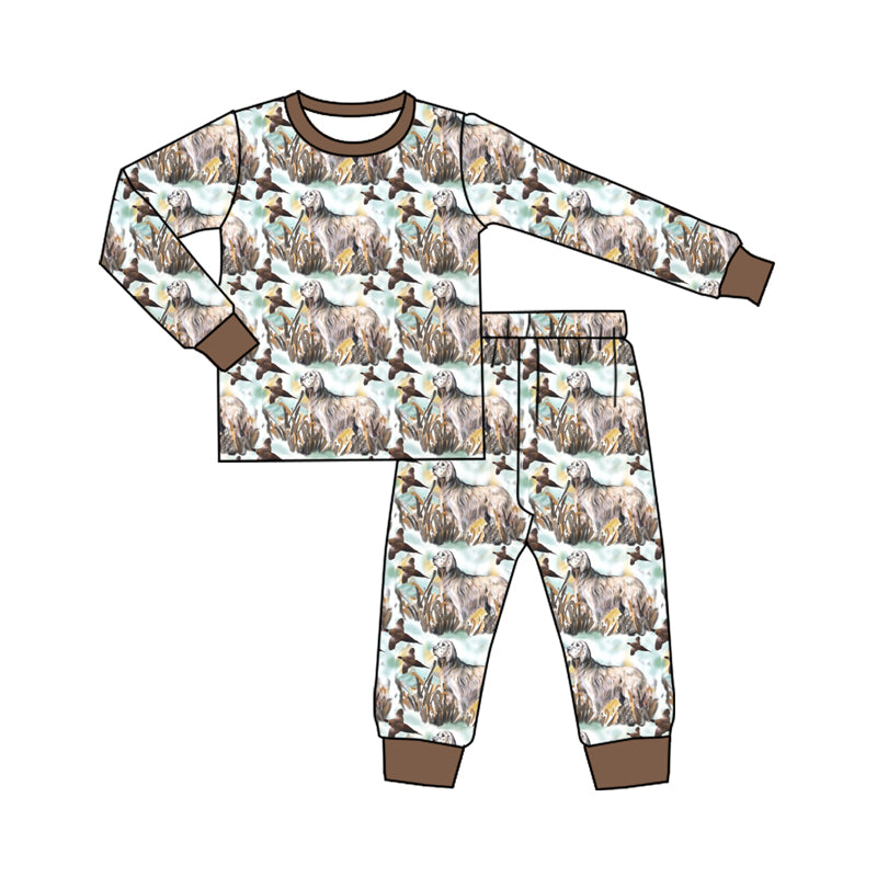 pre order  fall kids boy pajama set