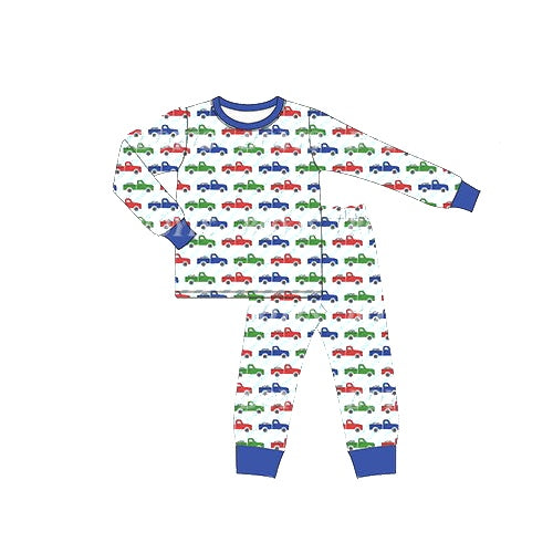 pre order  fall kids boy pajama set-car