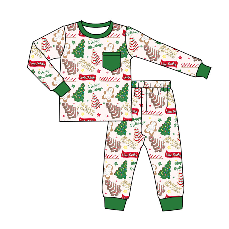 pre order Debbie Holiday Snacks  kids boy pajama set