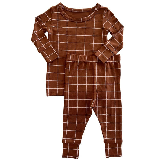 pre order baby boy plaid bamboo pajama