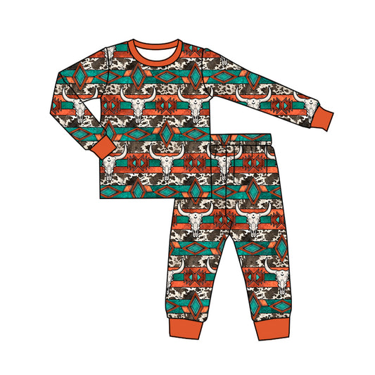 pre order western aztec skull pajama set boy