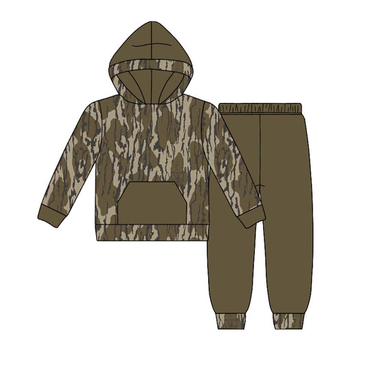 pre order kids camo hoodie pants outfit