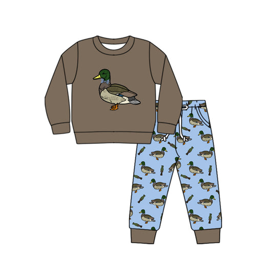 pre order boy duck print pants outfit