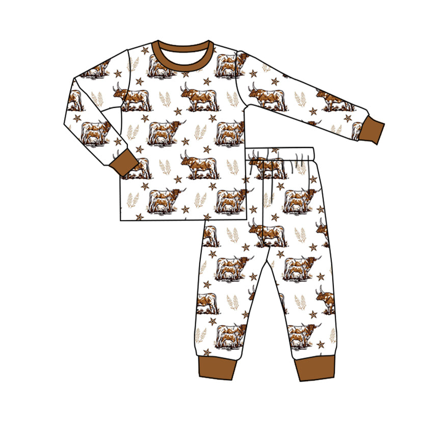 pre order boys cattle print lounger set