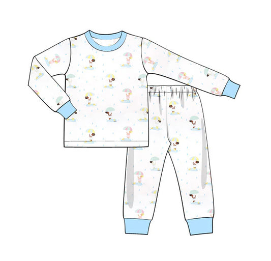 pre order weather print pajama set boy