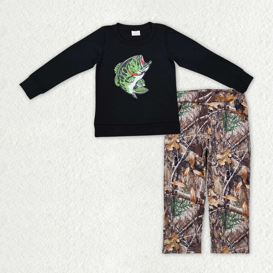 digital print boys fish outfit