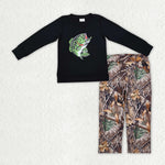 digital print boys fish outfit