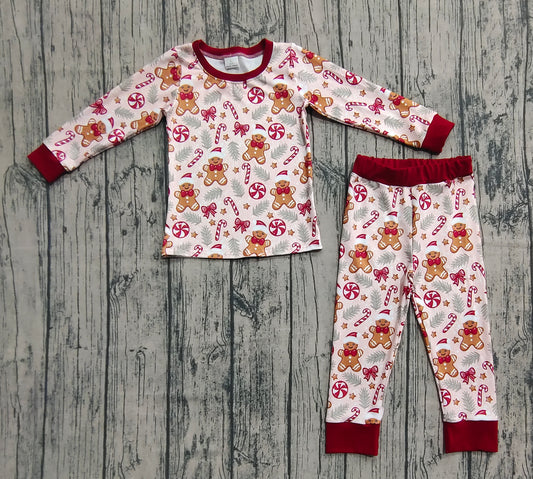 pre order girl christmas gingerbread pajama set