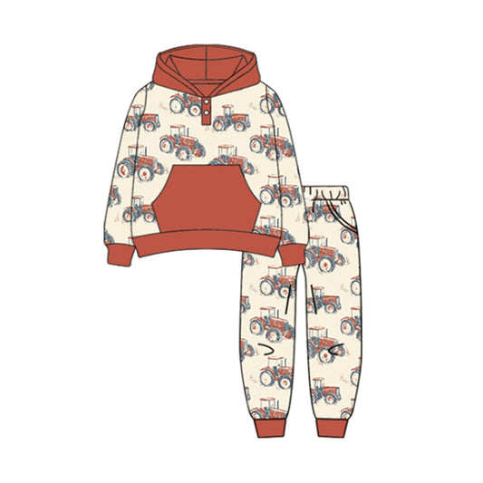 pre order red tractor kids hoodie pants set