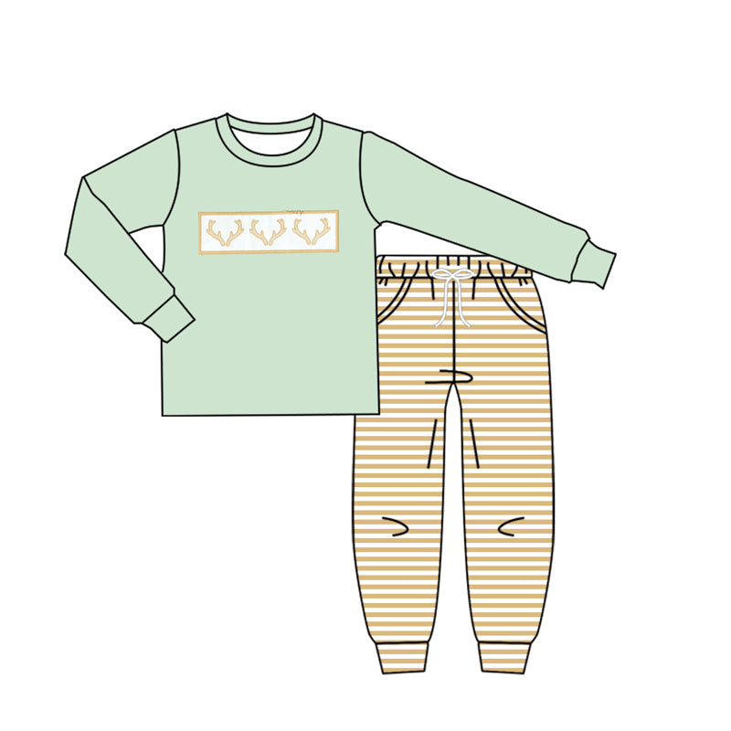 pre order winter deer boy jogger set