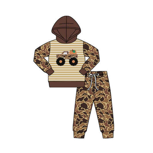 pre order camo pumpkin truck hoodie pants set