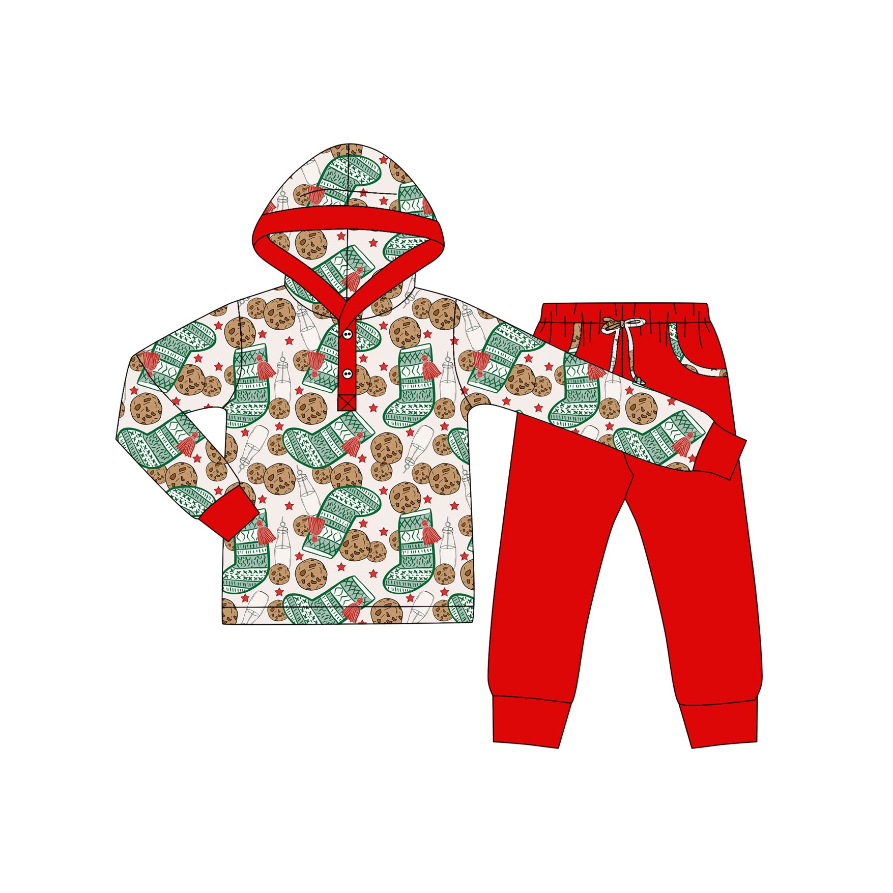 pre order Christmas cookies hoodie pants set