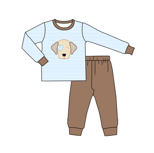 pre order dog pattern boy pants set